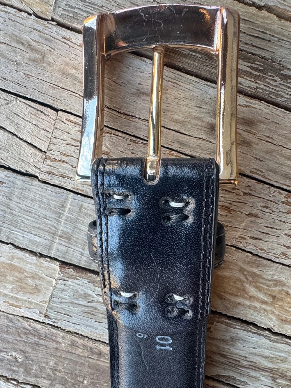 Bill Lavin Soft Collection Black Leather Belt Mens 40 Hand Made/Sewn Fine